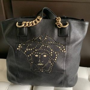 Versace Medusa Gold Chain Handles Handbag